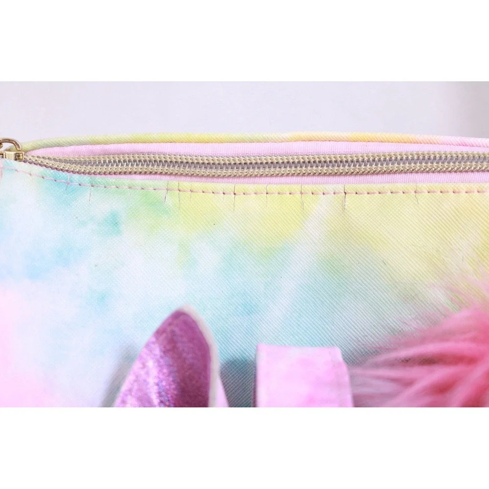 Under One Sky Unicorn Duffel Bag Girls Pastel Tie Dye Rainbow Travel Bag